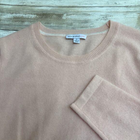 Isaac Mizrahi 100% Cashmere Sweater Tunic Sz S Pastel Pink Crew Neck Preppy Soft - Picture 9 of 9